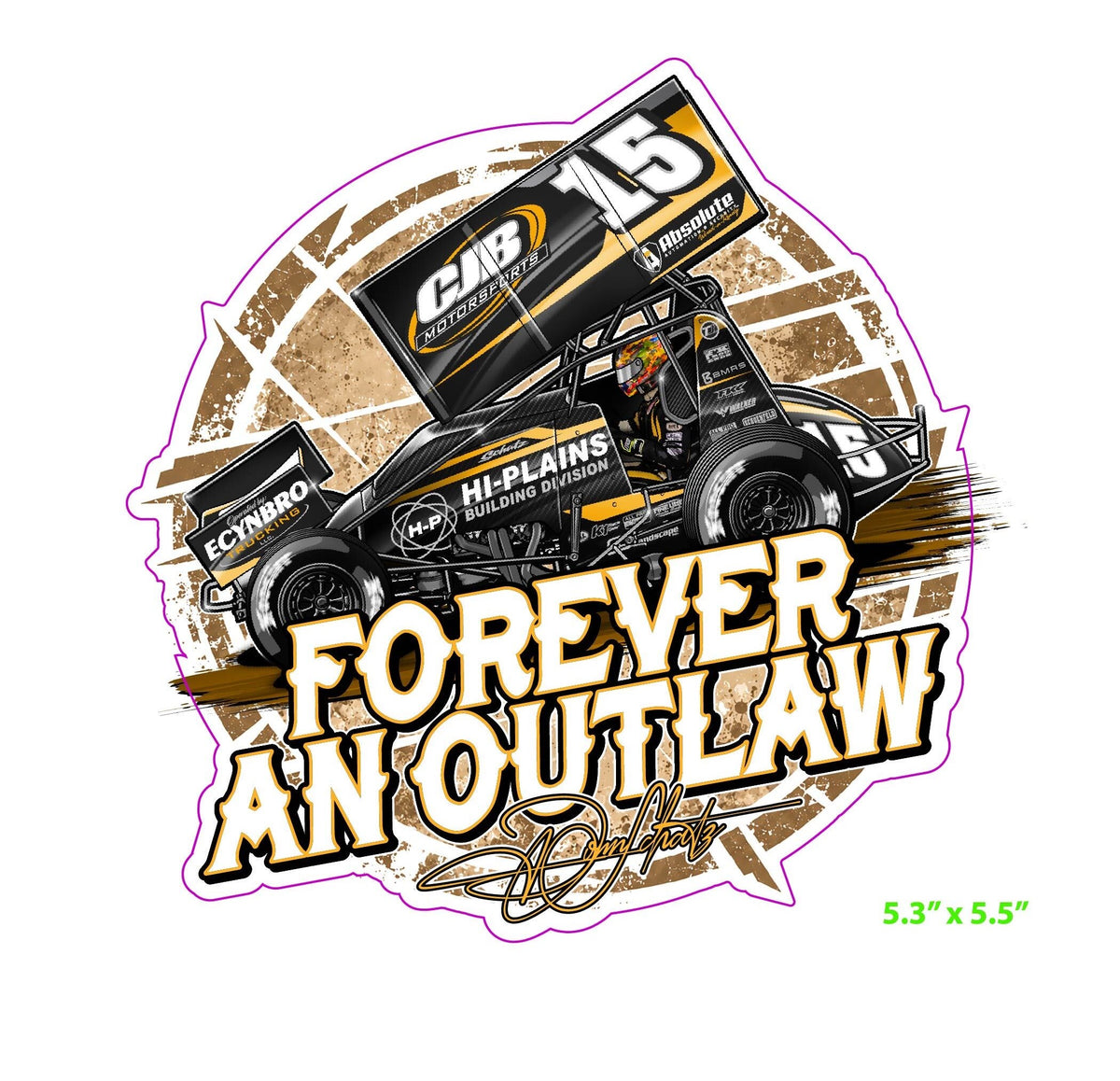 Decal CJB Car and Forever an Outlaw