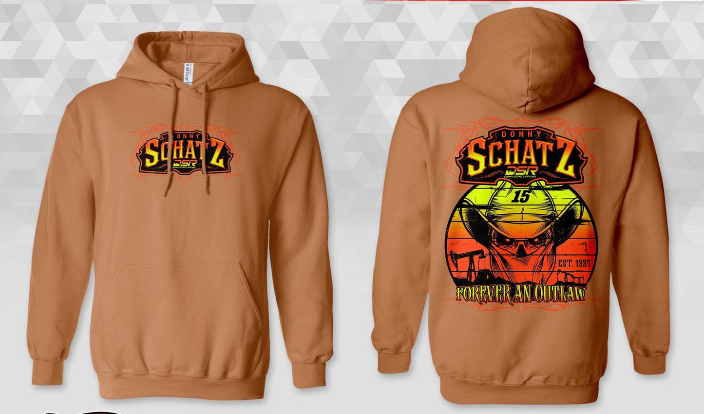 Forever an Outlaw Hoodie Gildan Golden Brown