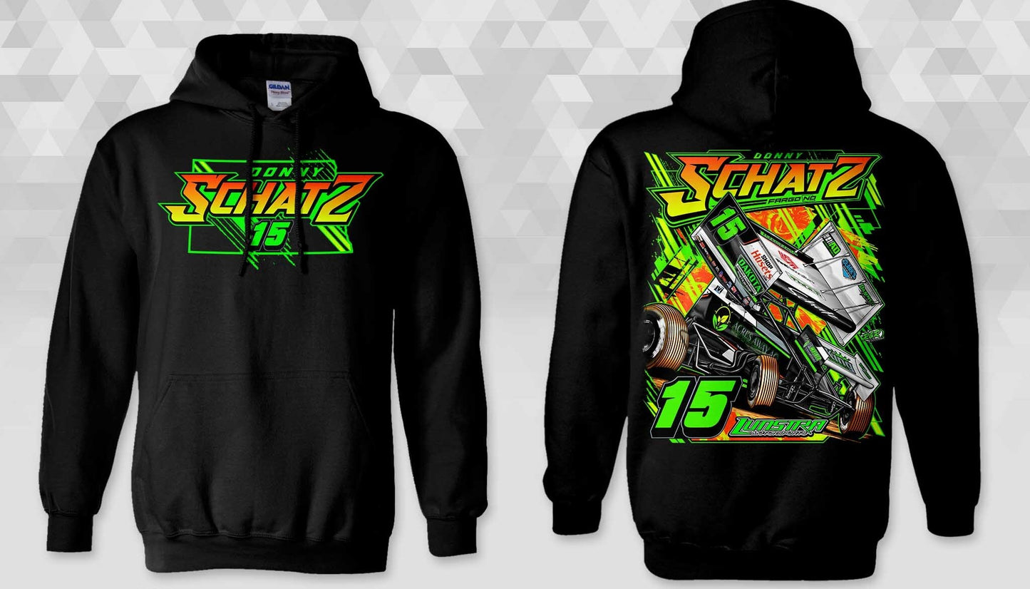 Sale Lunstra Black/Green Gildan Hoodie