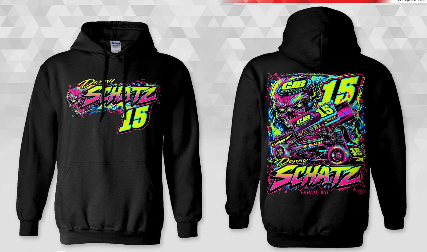 Neon Cool Black Gildan Hoody