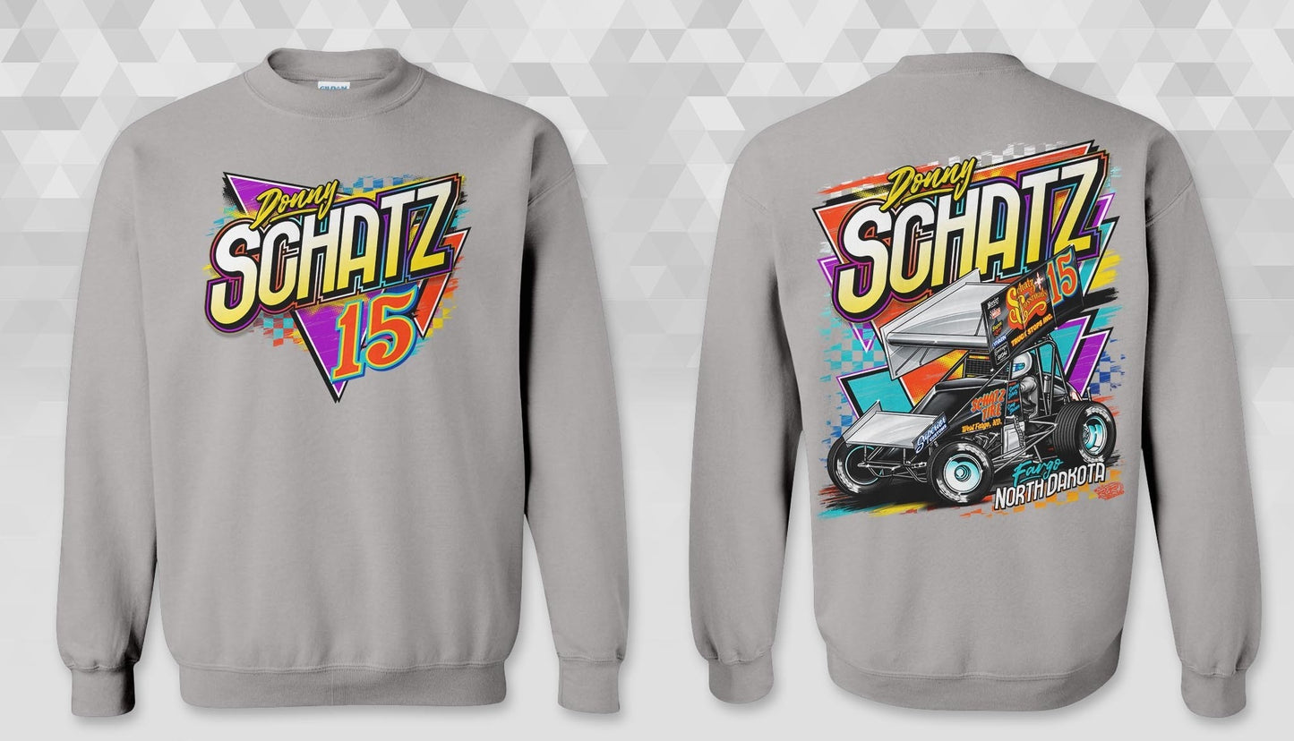 Donny Schatz "Old School" Cement Gildan Softstyle Crew Sweatshirt Midweight