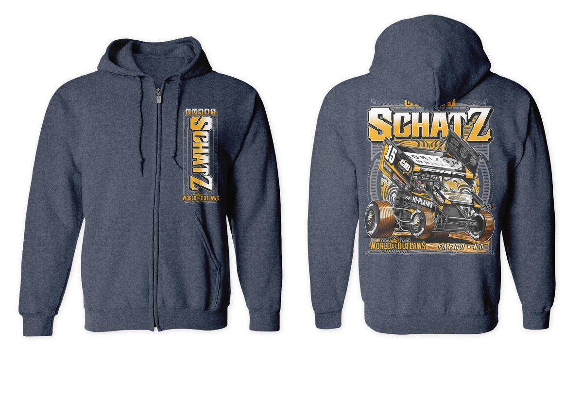 Zipper Heather Navy Port Authority Hoodie