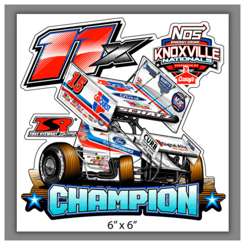 6" Knoxville 11X Champion Decal 10