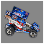 1:18th Scale STP 60th Anniversary Chrome Autographed Sprint Car 