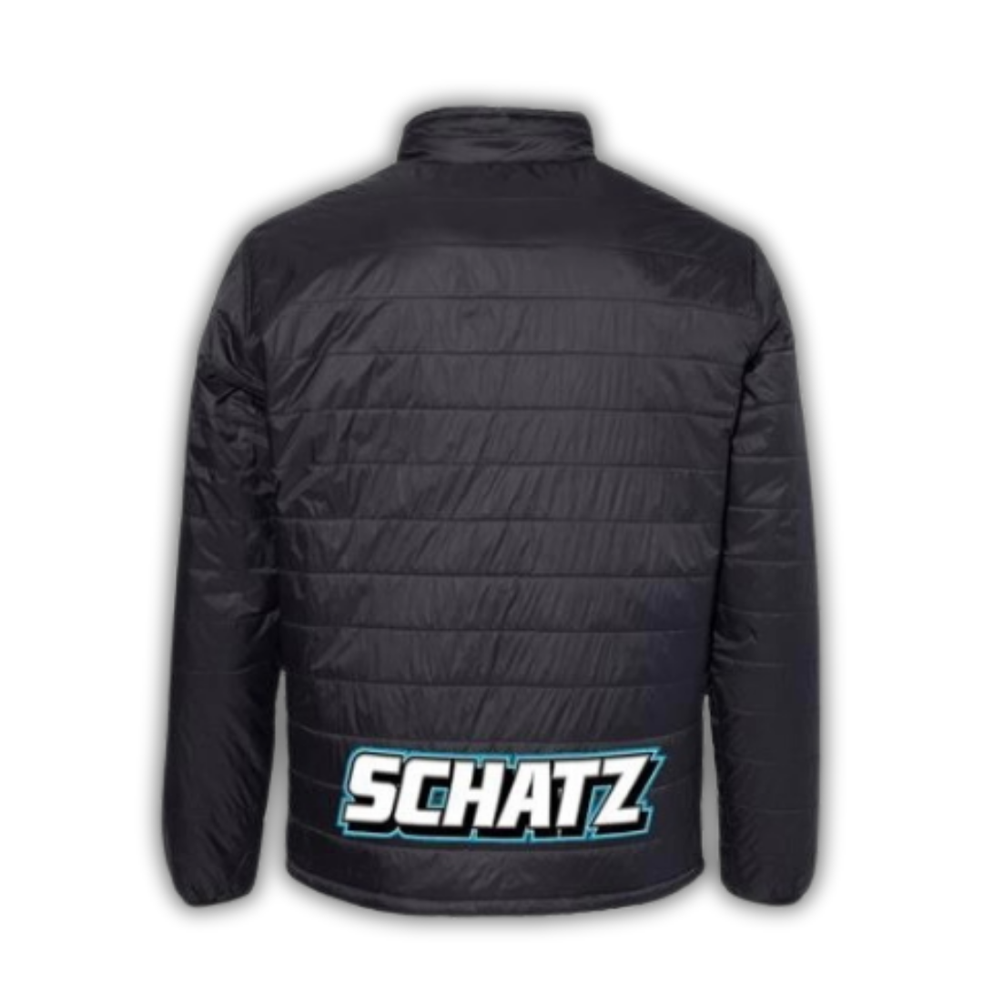 Mens Puffer District Thread Jacket With Embroidery