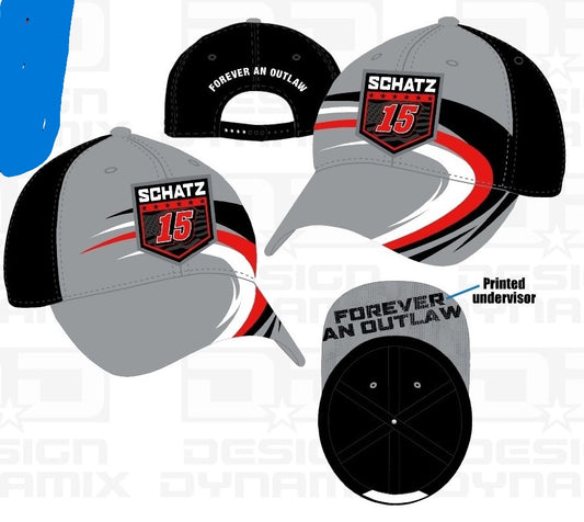 Hat Swoosh Gray/Black Adjustable