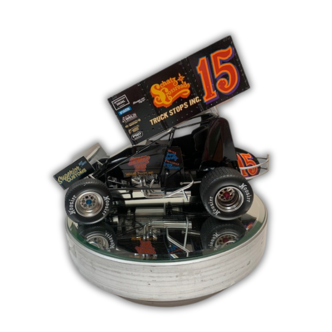 1:18th Scale First 410 Win Schatz Crossroads Truck Stop Autographed Sprint Car Diecast