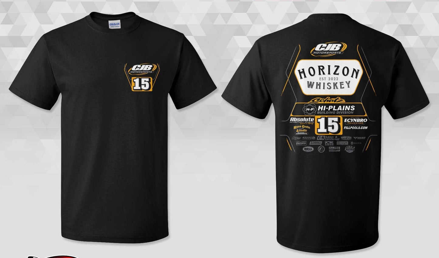 2026 CJB/Donny Schatz Black Crew Gildan 50/50 Blend TShirt