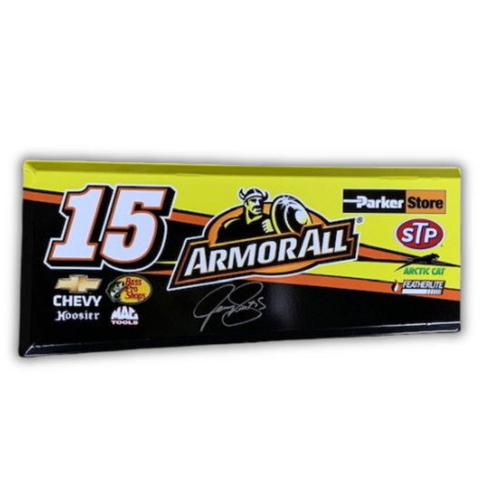 Miniature Wing Panel Armorall Black and Yellow Autographed