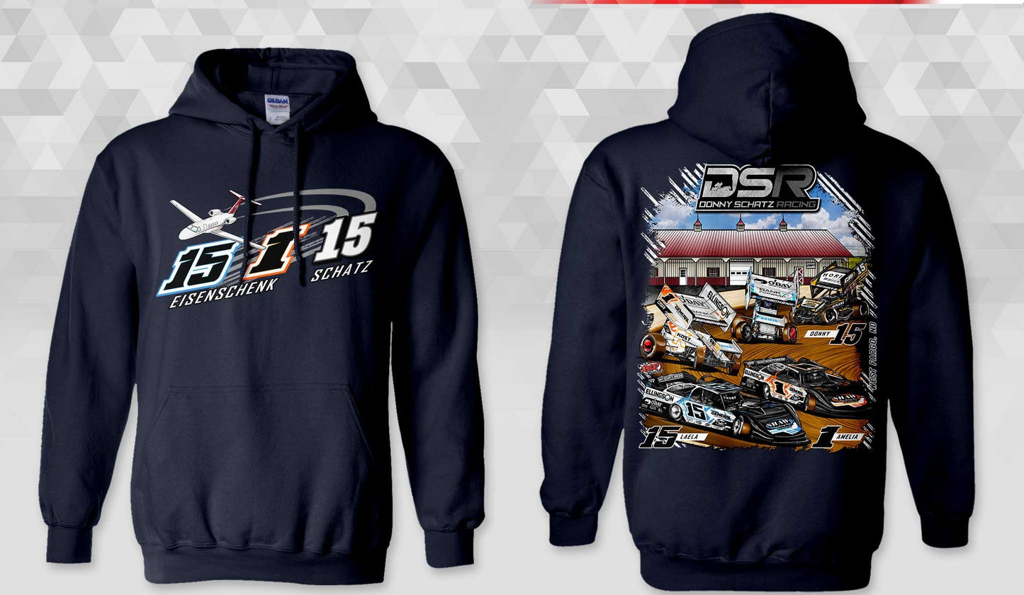 DSR Duo and Donny Schatz Navy Gildan Hoody