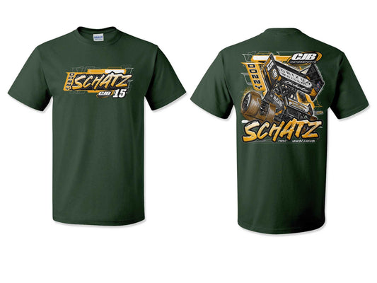 2026 CJB/Donny Schatz Horizon Whiskey Forest Green Gildan 50/50 Dryblend TShirt