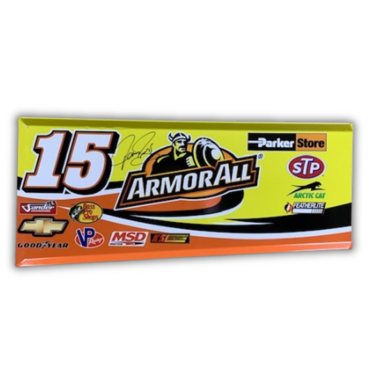 Miniature Wing Panel Armorall Yellow and Orange Autographed