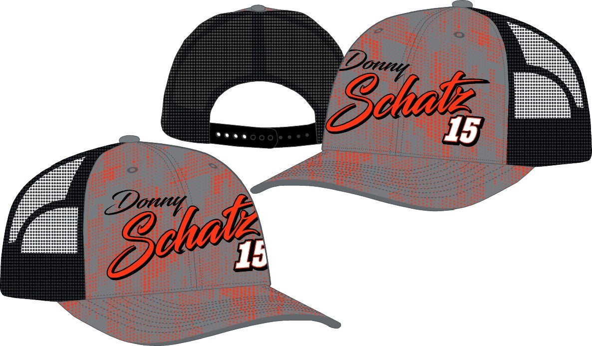 Adjustable Mesh hat with Flo Orange Name on front