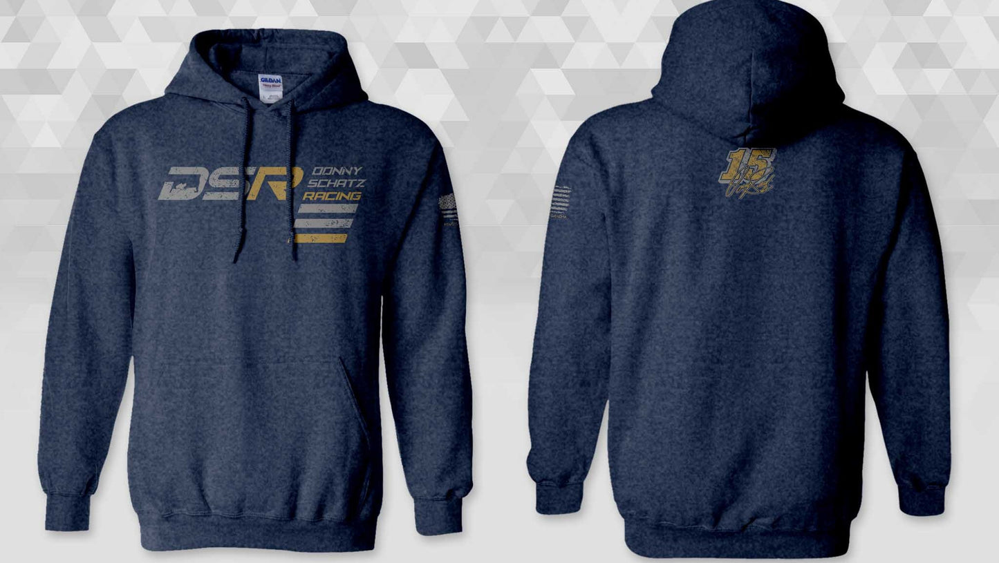 Hoodie Vertical Design Gildan Heather Sport Navy