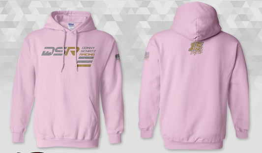 Hoodie Vertical Design Light Pink Gildan