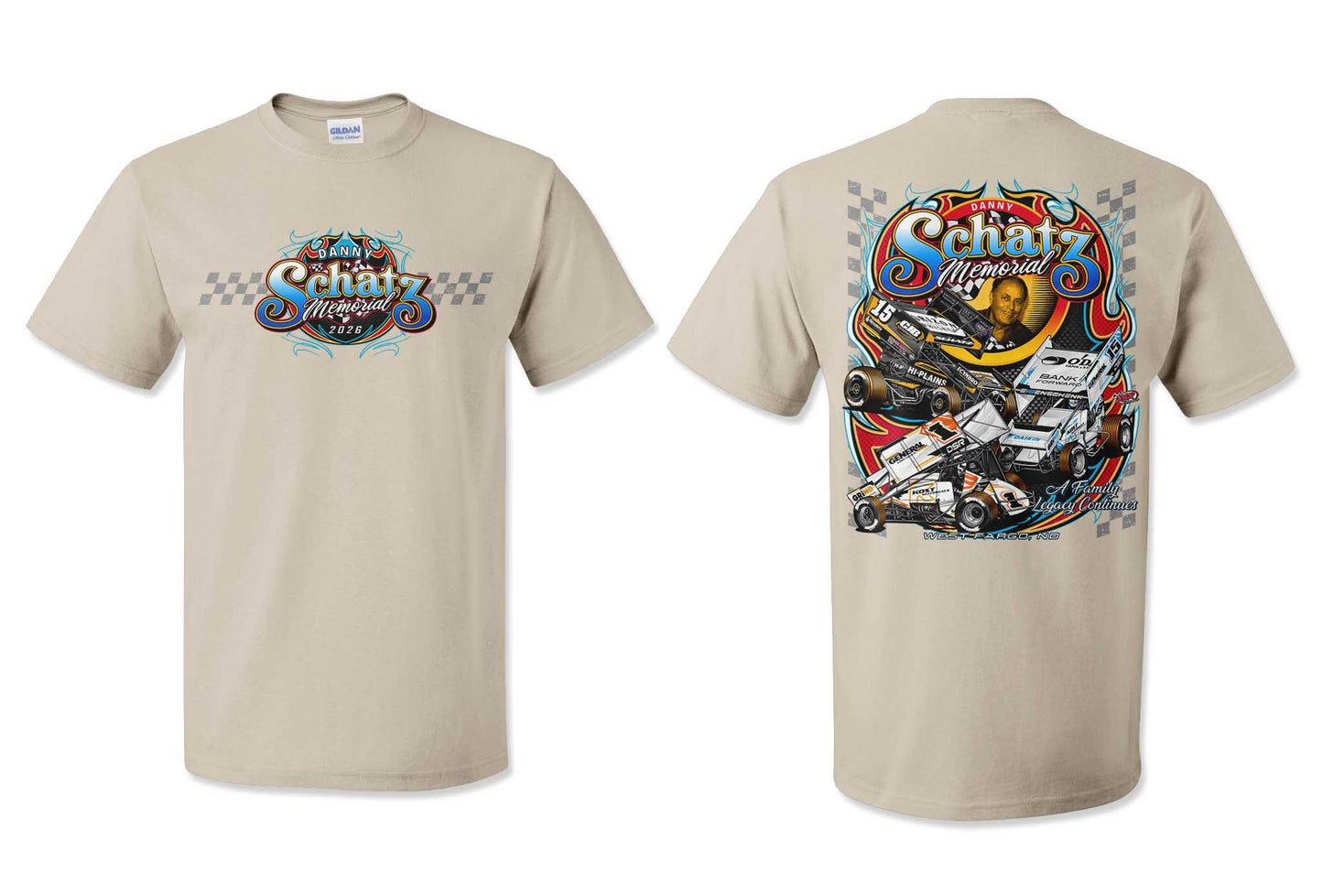 Danny Schatz Memorial Gildan Sand Colored Dryblend TShirt