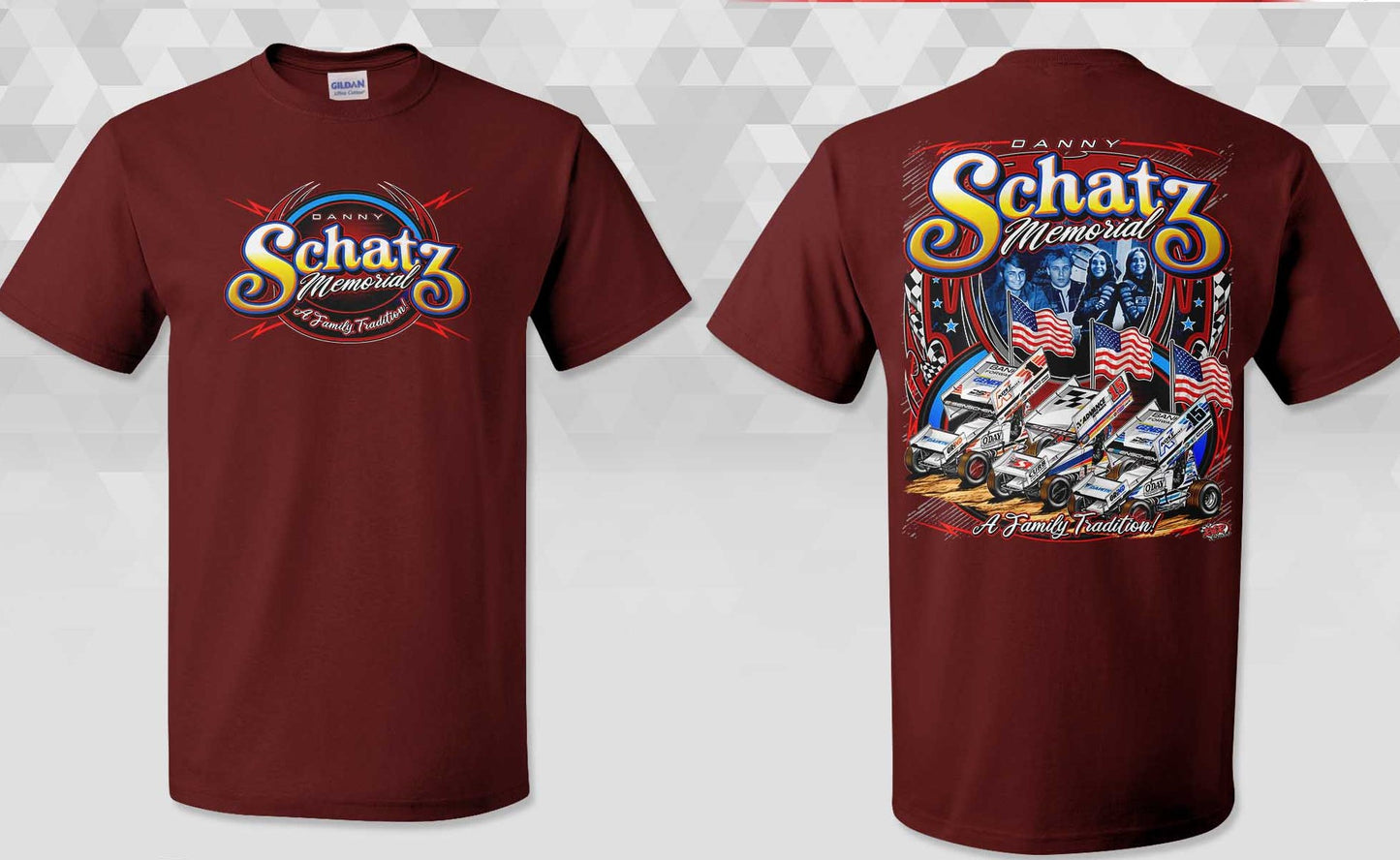 Sale Danny Schatz Memorial Maroon Gildan Dryblend TShirt