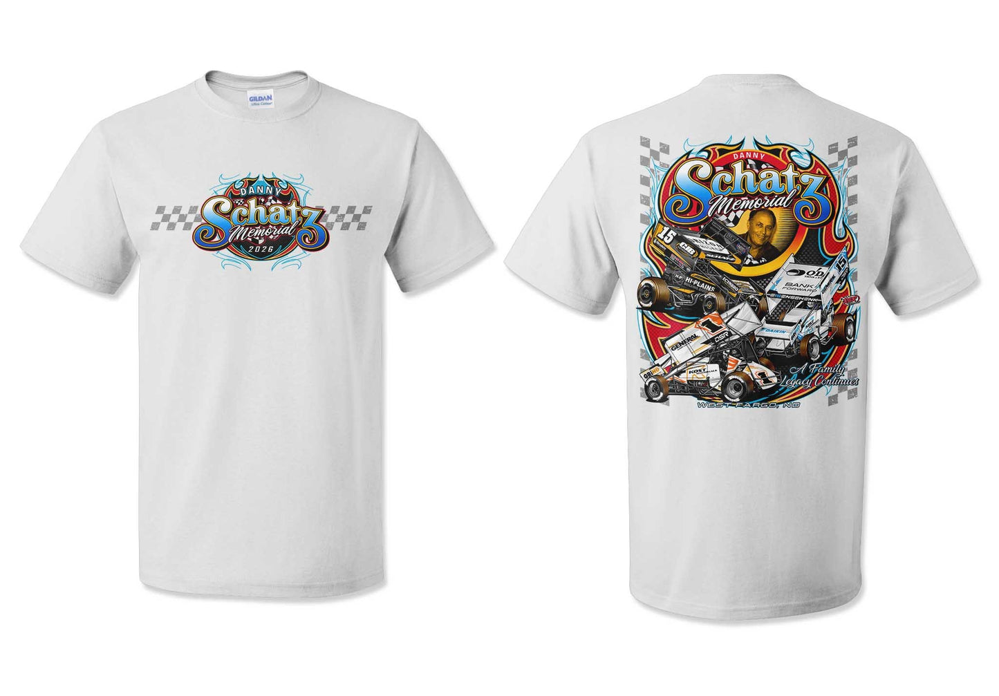 Danny Schatz Memorial Gildan White Dryblend TShirt
