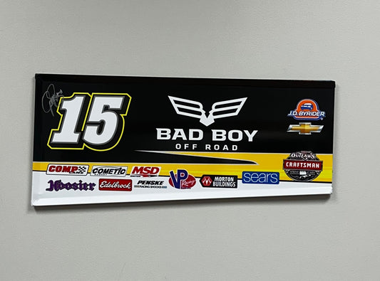 Mini Wing Panel Bad Boy Buggies Black and Yellow Autographed