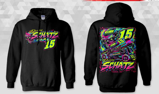 Neon Cool Black Gildan Hoody