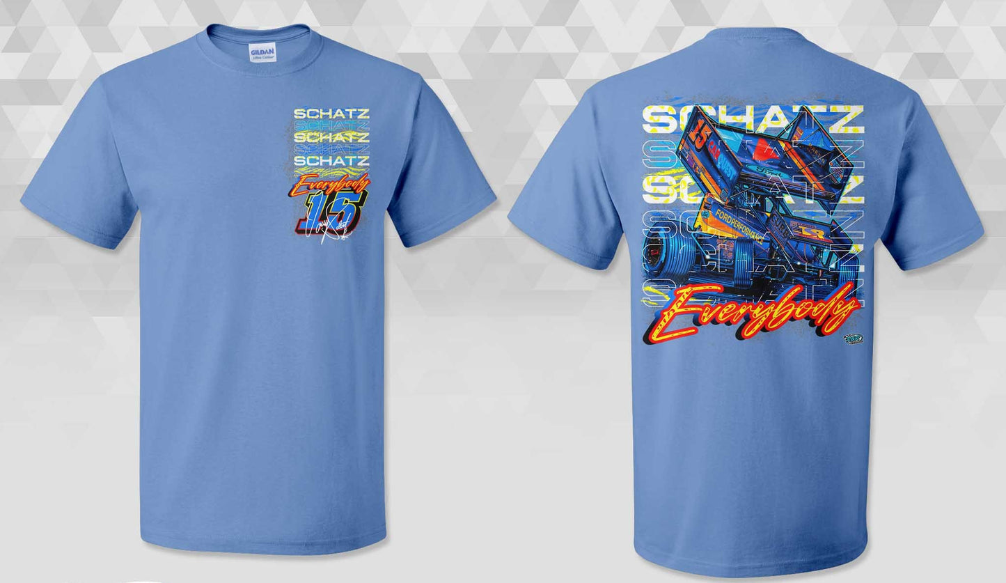 Sale Schatz "Everybody" Carolina Blue Gildan Dryblend Shirt