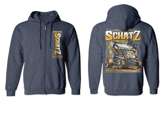 Zipper Heather Navy Port Authority Hoodie